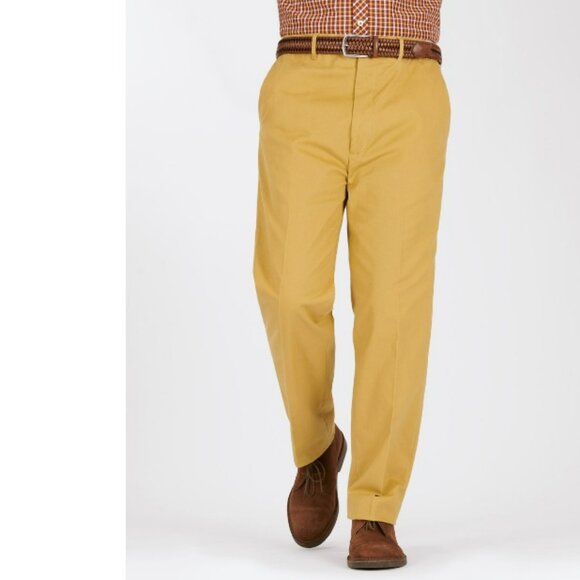 Peter Christian Mustard Flat Front Chinos MT22 - Picture 1 of 16